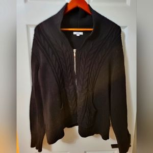 Black zip sweater